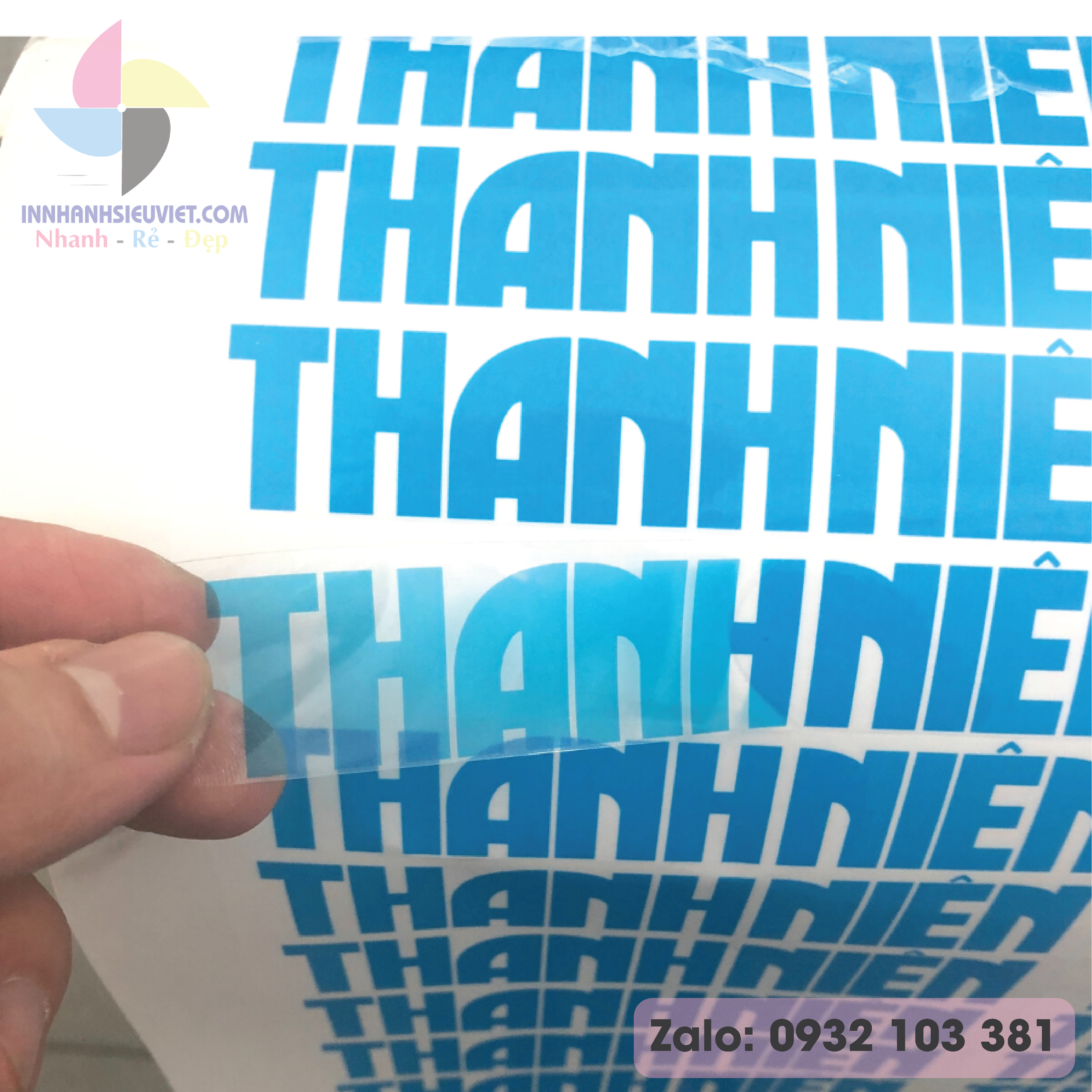 Mẫu decal trong dán báo thanh niên