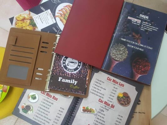 Đa dạng các loại menu