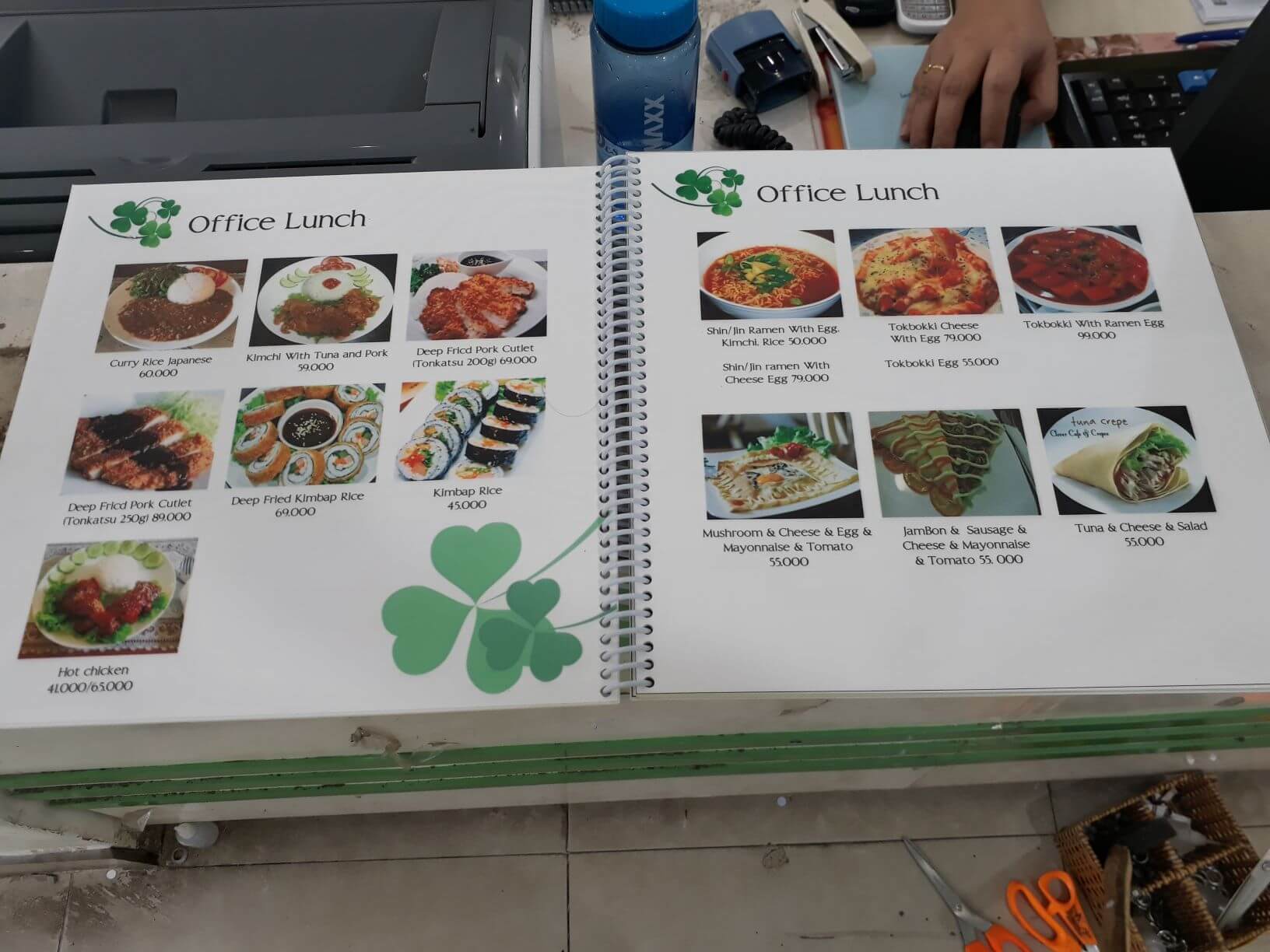 menu nhựa đẹp