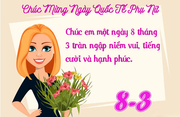 Thiệp chúc mừng 8/3 cho người yêu, vợ