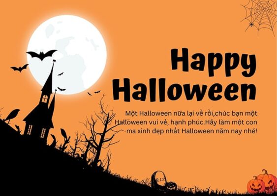 Hướng dẫn trang trí thiệp Halloween