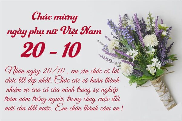 Lời chúc 20/10 cho cô giáo