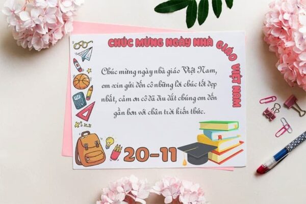 Thiệp chúc mừng ngày nhà giáo Việt Nam 20/11