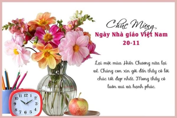 Lời chúc 20/11 ngắn gọn ý nghĩa cho thầy giáo