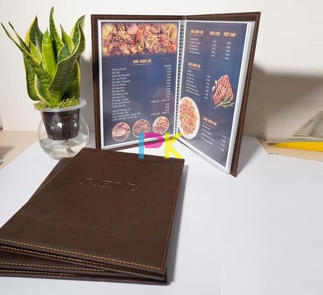 In menu bìa cứng 18 In menu bìa cứng tại Xưởng In Phan Khôi