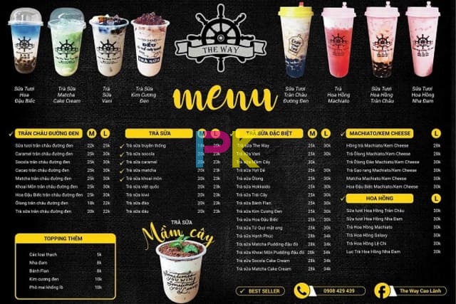 In Menu Trà Sữa 13 In menu quán trà sữa độc đáo