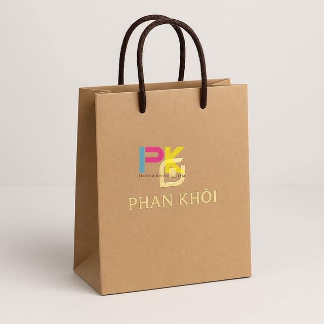 In túi giấy kraft 10 Mẫu in túi kraft giá rẻ tại Xưởng In Phan Khôi