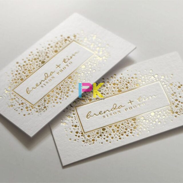 Chất liệu card visit ép kim phù hợp