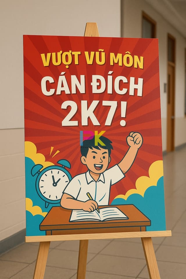 Gợi ý các mẫu poster đẹp cho sự kiện học đường 2025 5 Mẫu poster cổ vũ mùa thi với màu sắc nổi bật và khẩu hiệu mạnh mẽ
