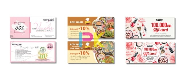 In voucher quà tặng 10 Mẫu voucher quà tặng dành cho spa, nhà hàng và cửa hàng thời trang