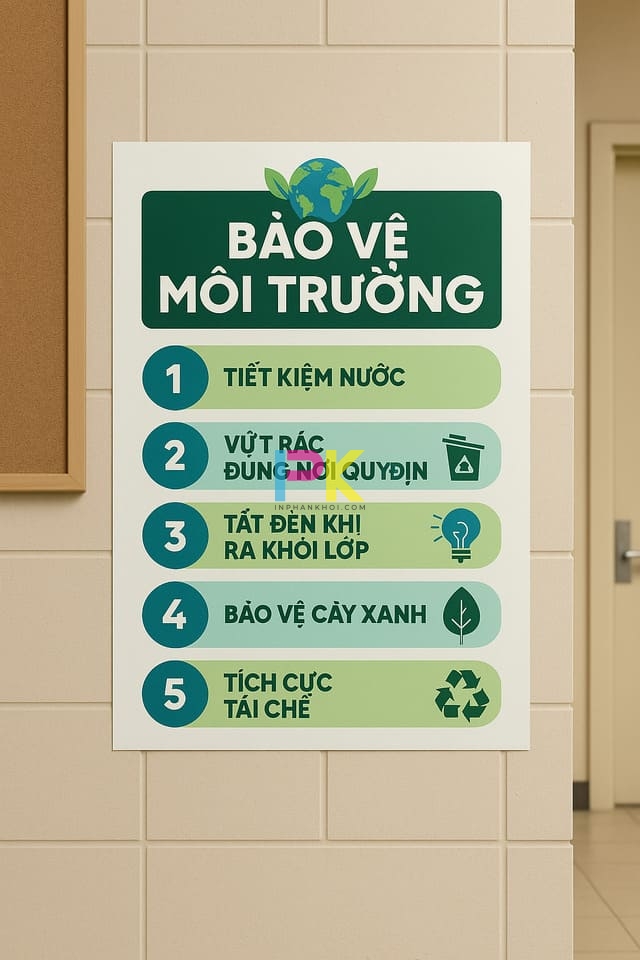 Gợi ý các mẫu poster đẹp cho sự kiện học đường 2025 6 Poster tuyên truyền bảo vệ môi trường dạng infographic trong trường học