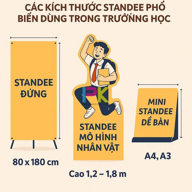 5 Mẫu thiết kế standee cổ động mùa thi truyền cảm hứng 10 Các kích thước standee phổ biến dùng trong trường học