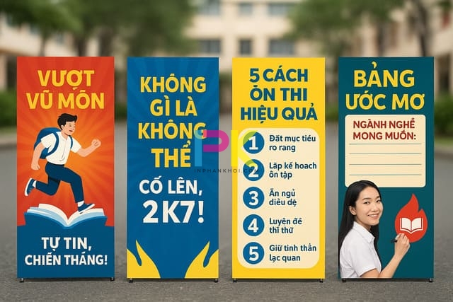 5 Mẫu thiết kế standee cổ động mùa thi truyền cảm hứng 3 Standee cổ động mùa thi truyền cảm hứng cho học sinh lớp 12 trước giờ thi