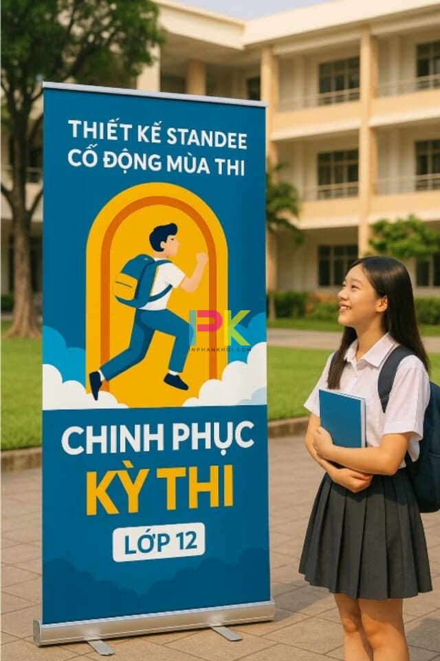 5 Mẫu thiết kế standee cổ động mùa thi truyền cảm hứng 2 Thiết kế standee cổ động mùa thi cho học sinh lớp 12