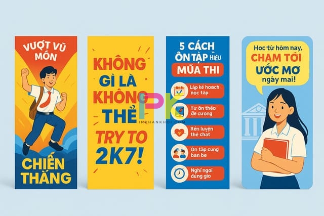 5 Mẫu thiết kế standee cổ động mùa thi truyền cảm hứng 11 Xưởng in standee tại TP.HCM – Phan Khôi tư vấn miễn phí & hỗ trợ thiết kế