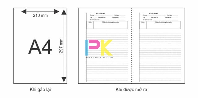 Mẫu giấy kiểm tra chuẩn – dễ dùng – dễ in cho mọi cấp học 3 Kích thước phổ biến của mẫu giấy kiểm tra