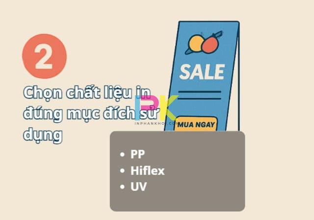 Lưu ý khi đặt in standee sự kiện trước khi in 3 Sử dụng chất liệu in đúng mục đích sử dụng