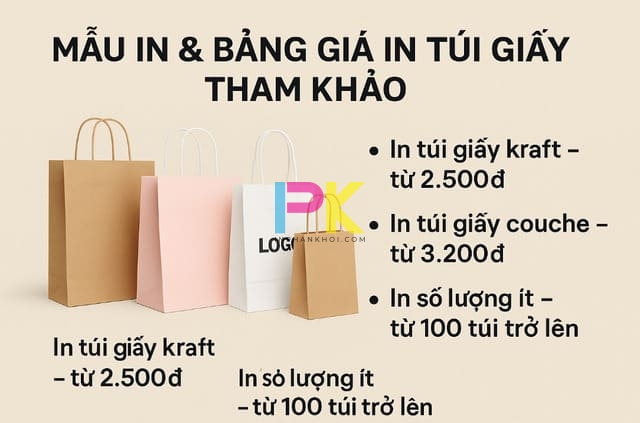Top 9 xưởng in túi giấy tại TPHCM được khách hàng tin chọn 4 Bảng giá in túi giấy kraft và couche tại TP.HCM – từ 2.500đ