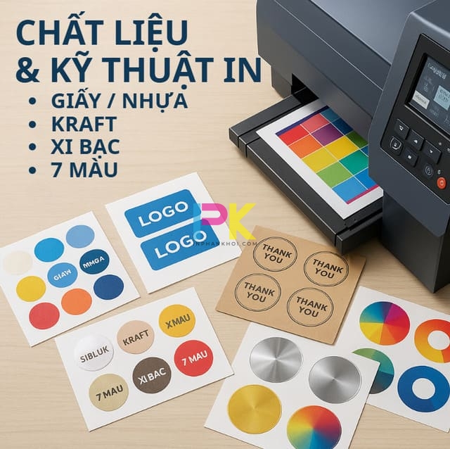 Các xưởng in decal và tem nhãn tại TP.HCM cho doanh nghiệp và cá nhân 9 Các loại chất liệu và kỹ thuật in decal, tem nhãn phổ biến tại TP.HCM