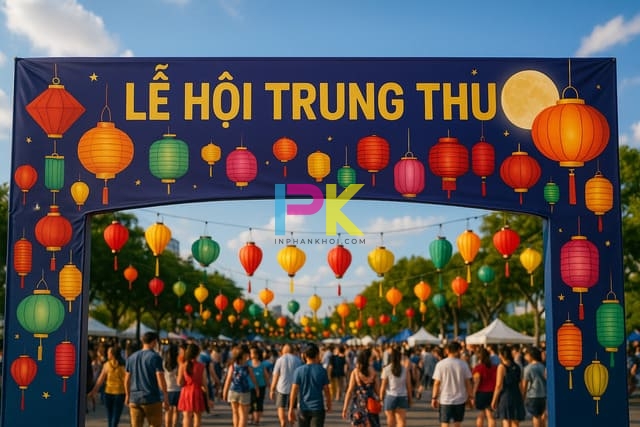 Banner Trung Thu ngoài trời chất liệu Hiflex khổ lớn
