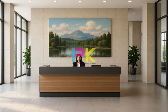 In tranh canvas khổ lớn treo sảnh công ty