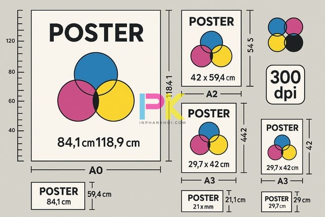 Kích thước và chuẩn in ấn poster A0, A1, A2, A3, A4