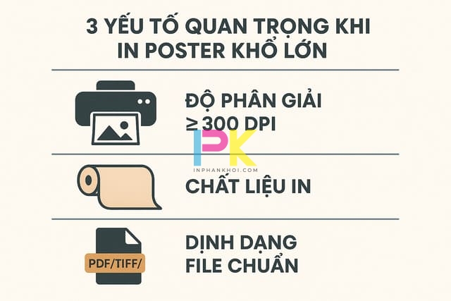 Lưu ý khi in poster khổ lớn độ phân giải chất liệu file in