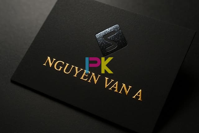 Mẫu card visit sang trọng ép kim vàng