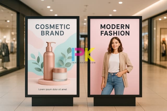 Mẫu poster quảng cáo sản phẩm thời trang và mỹ phẩm