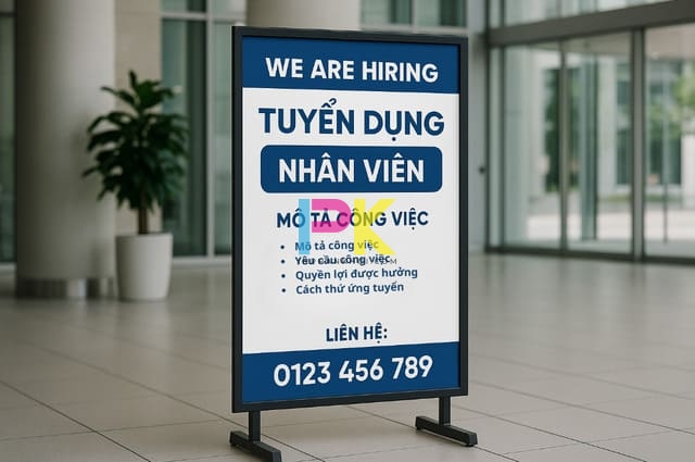Mẫu poster quảng cáo tuyển dụng nhân viên chuyên nghiệp