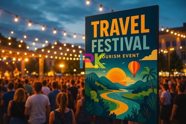 oster du lịch tại sự kiện festival thu hút khách