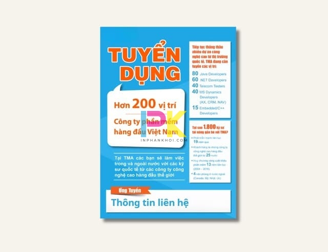 Poster tuyển dụng công nhân nhà máy khu công nghiệp