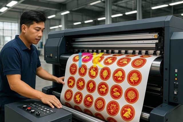 Quy trình in sticker trung thu tại Xưởng In Phan Khôi