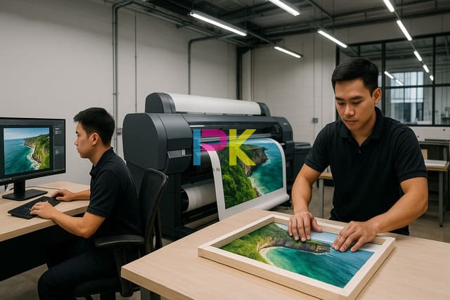 Quy trình in tranh canvas theo yêu cầu tại Xưởng In Phan Khôi