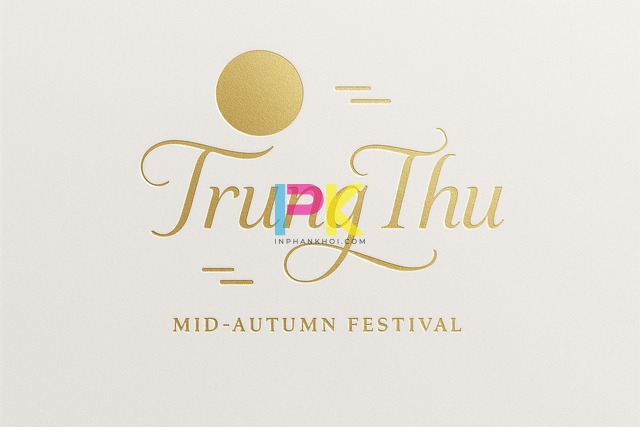 Mẫu thiệp trung thu phong cách hiện đại minimal