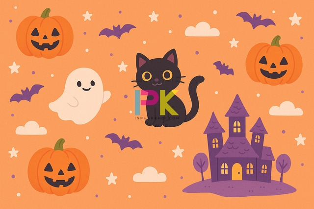 Mẫu background Halloween đẹp & dễ ứng dụng cho mọi không gian lễ hội 3 Background Halloween dễ thương cho trường học và cửa hàng