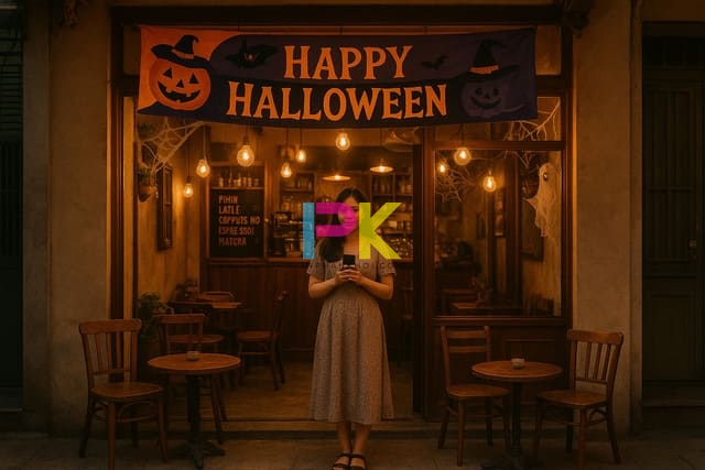 Mẫu banner Halloween đẹp, sáng tạo và dễ in cho mùa lễ hội 2025 2 Banner Halloween đẹp trang trí cửa hàng dịp lễ hội 2025