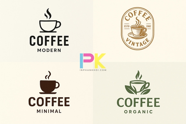 30+ mẫu logo cà phê đẹp & phong cách, giúp thương hiệu quán nổi bật 3 Các phong cách thiết kế logo cà phê – modern, vintage, organic