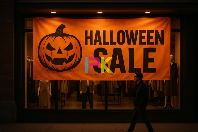 Mẫu banner Halloween đẹp, sáng tạo và dễ in cho mùa lễ hội 2025 3 In banner Halloween ngoài trời đẹp và bền màu tại tphcm