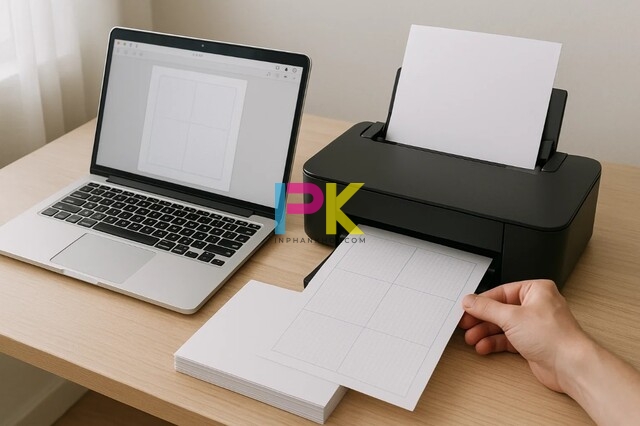Mẫu giấy 4 ô ly chuẩn Word – Hướng dẫn tải, chỉnh và in nhanh tại nhà 4 In mẫu giấy 4 ô ly chuẩn PDF khổ A4 tại nhà bằng máy in cá nhân
