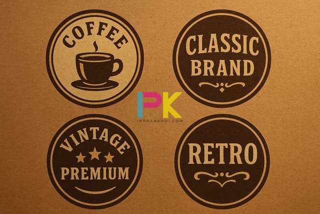 50+ Mẫu logo hình tròn đẹp, hiện đại và ấn tượng chuẩn thương hiệu 4 Logo hình tròn phong cách vintage – gợi cảm giác hoài cổ, đáng tin