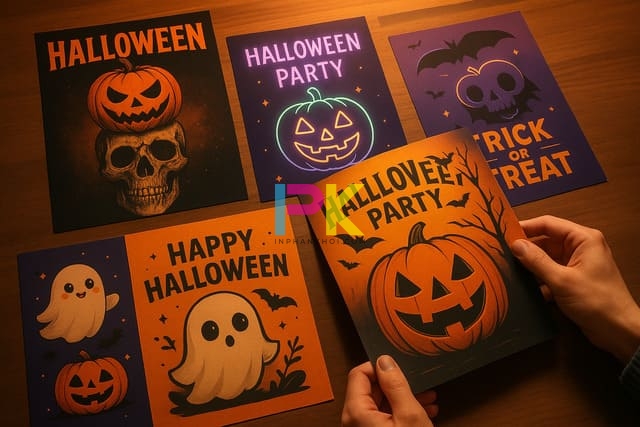 Bộ sưu tập mẫu poster Halloween đẹp – In nhanh, sắc nét cho mùa lễ hội 2 Bộ sưu tập mẫu poster Halloween đẹp 2025 – phong cách kinh dị và dễ thương