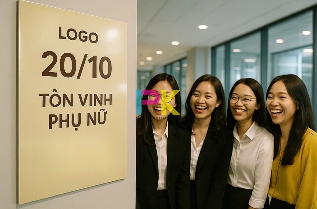 Mẫu poster 20/10 đẹp & ấn tượng – in nhanh, chuẩn màu tại Xưởng In Phan Khôi 3 Mẫu poster 20/10 cho công ty, tôn vinh phụ nữ nhân viên nữ