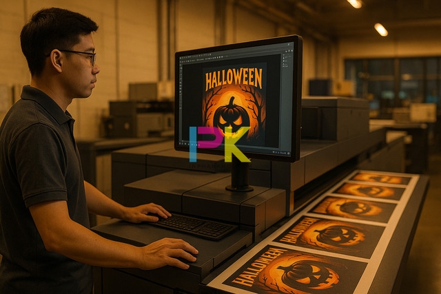 Bộ sưu tập mẫu poster Halloween đẹp – In nhanh, sắc nét cho mùa lễ hội 7 Quy trình in poster Halloween tại Xưởng In Phan Khôi – in nhanh, sắc nét