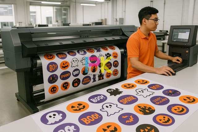 Mẫu Halloween Sticker đẹp & Dễ thương cho mùa lễ hội 2025 7 Quy trình in sticker Halloween chuyên nghiệp tại Xưởng In Phan Khôi