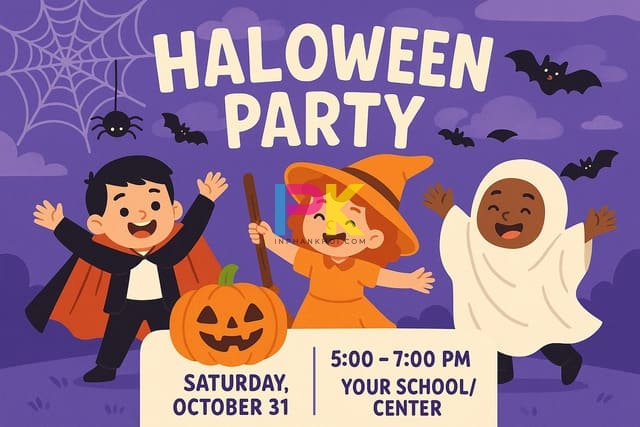 Mẫu tờ rơi Halloween đẹp, thiết kế sáng tạo & in nhanh chuẩn màu 4 Mẫu tờ rơi Halloween cho trường học và sự kiện cộng đồng, phong cách vui nhộn.