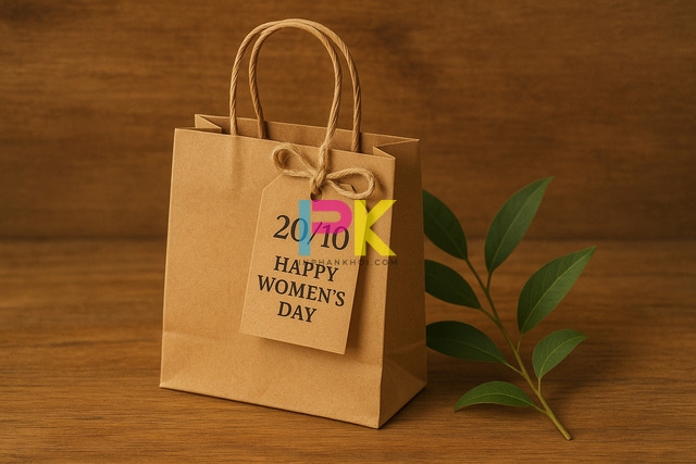 Mẫu túi quà tặng 20/10 đẹp – In theo yêu cầu, giao nhanh tại TP.HCM 4 Túi giấy kraft quà tặng 20/10 thân thiện môi trường