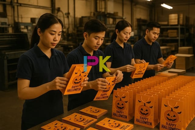 Mẫu túi đựng quà Halloween đẹp & ý tưởng in túi ấn tượng cho mùa lễ hội 9 Xưởng In Phan Khôi cam kết in túi Halloween đúng màu, giao đúng hẹn