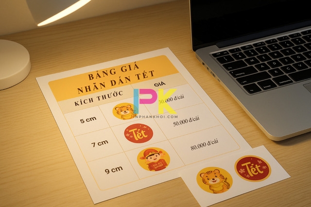 Mẫu tem dán quà Tết Bính Ngọ đẹp: Gợi ý thiết kế & cách in chuẩn 9 Giá tham khảo in tem dán Tết – tối ưu chi phí theo chất liệu & số lượng.