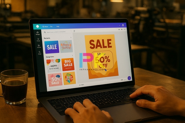 Thiết kế thiệp sinh nhật bằng Canva tại Xưởng In Phan Khôi